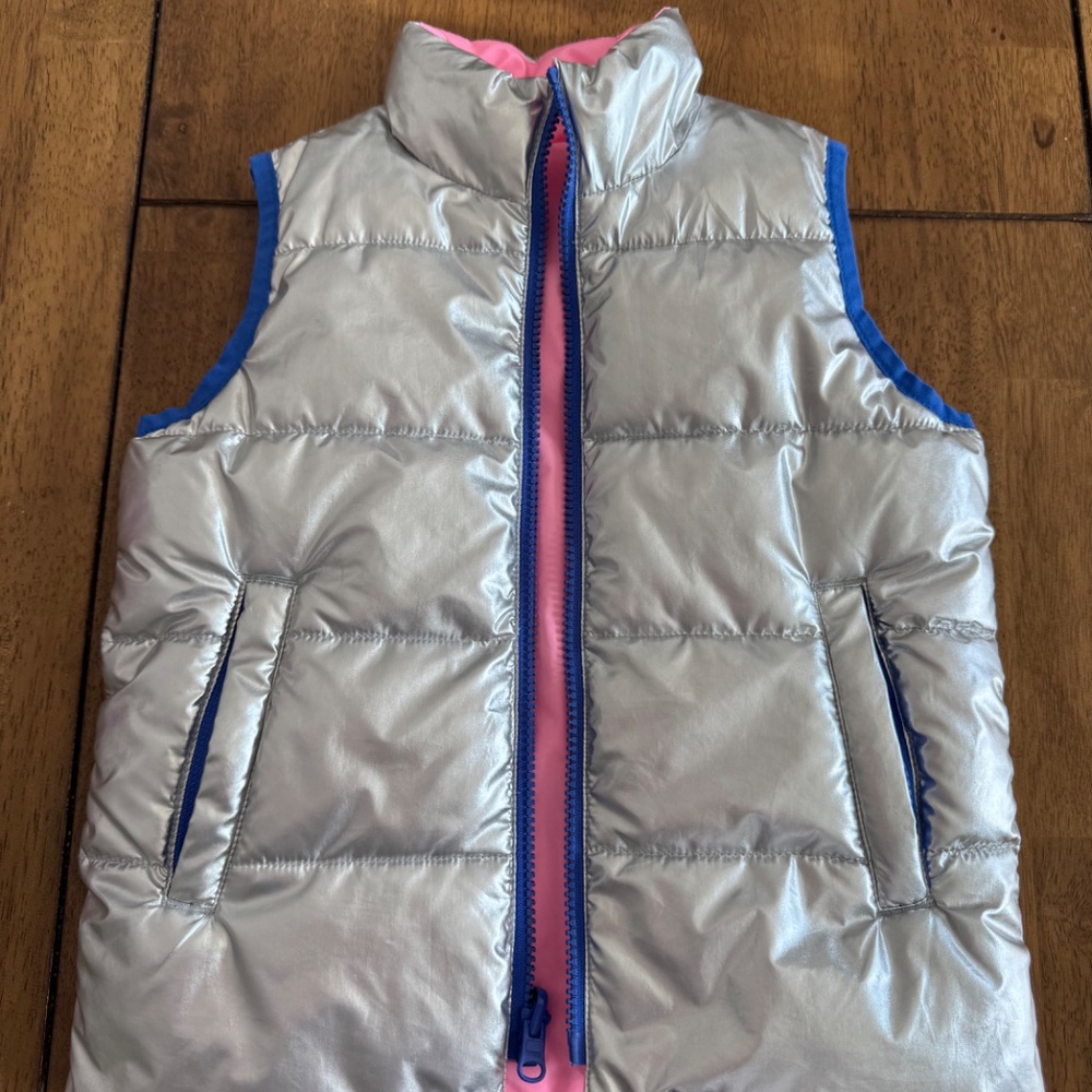 Spotted Zebra Kids' Reversible Silver Vest - 4T
